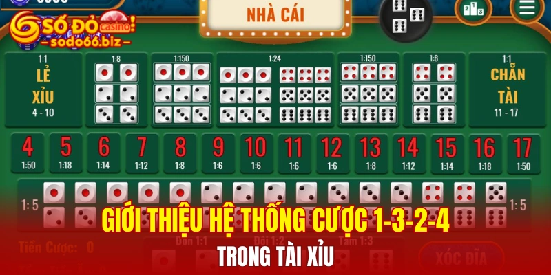 Giới thiệu hệ thống cược 1-3-2-4 trong tài xỉu